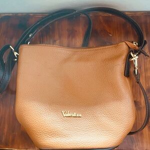 🖤 Valentina 🖤Tan Brown Crossbody with Dark Brown Strap made in Italy